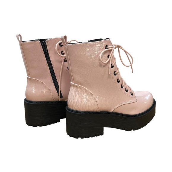 Soda Fling Pink Women's Doc Martens Style Boots - Picture 2 of 5